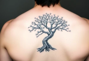 Bonsai weeping cherry blossom tree of life tattoo idea
