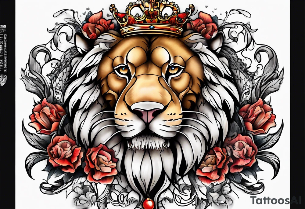 english three lions tattoo idea