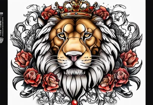 english three lions tattoo idea