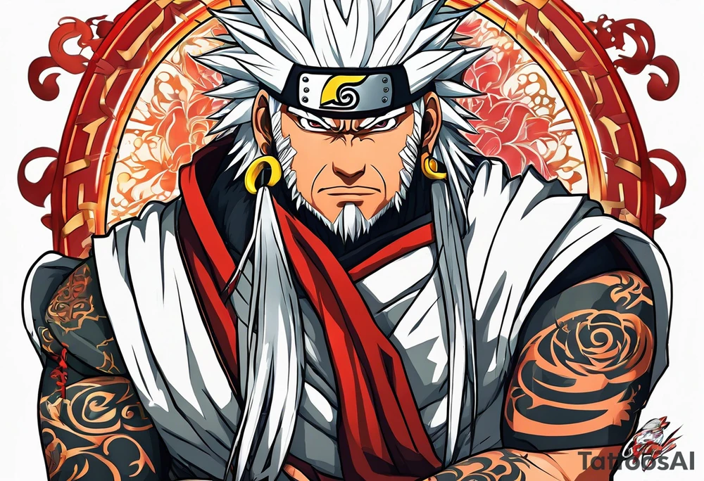 Sage mode jiraiya from the anime naruto tattoo idea