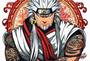 Sage mode jiraiya from the anime naruto tattoo idea
