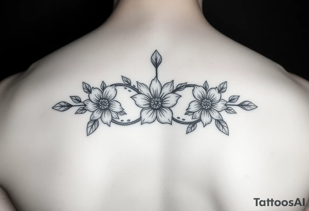 July December January birth flower infinity sign tattoo idea