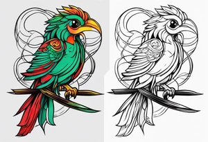 Quetzal tattoo idea
