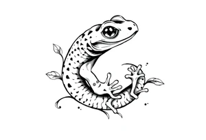 snake frog and eyeball tattoo idea