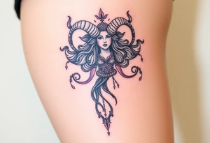 Aries goddess, chaos, fire, earthy, spiritual, tattoo idea