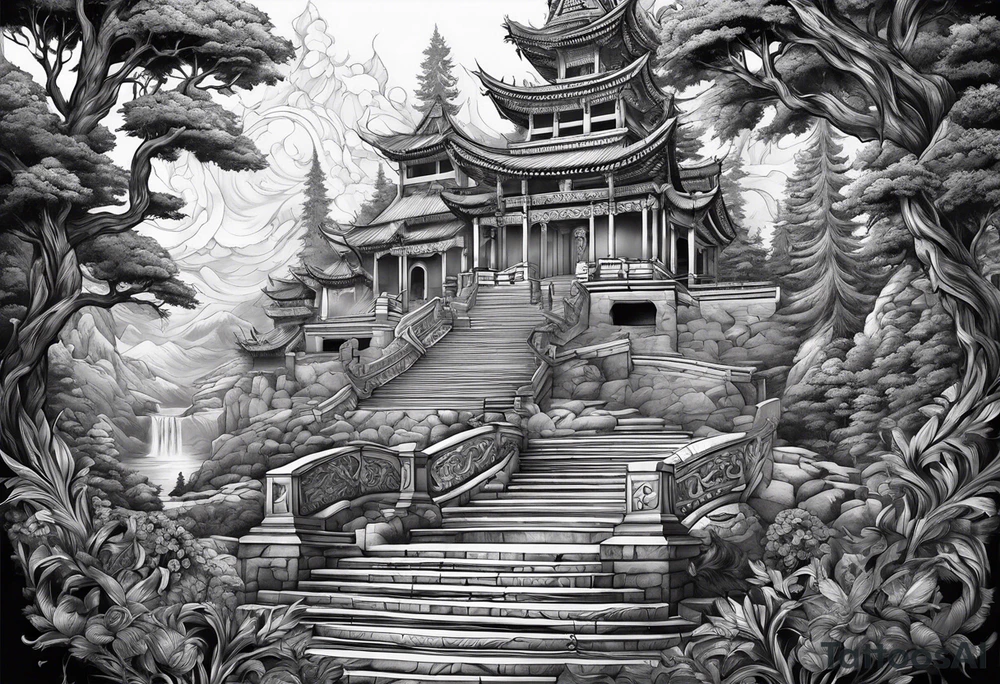 Valhalla steps path tattoo idea