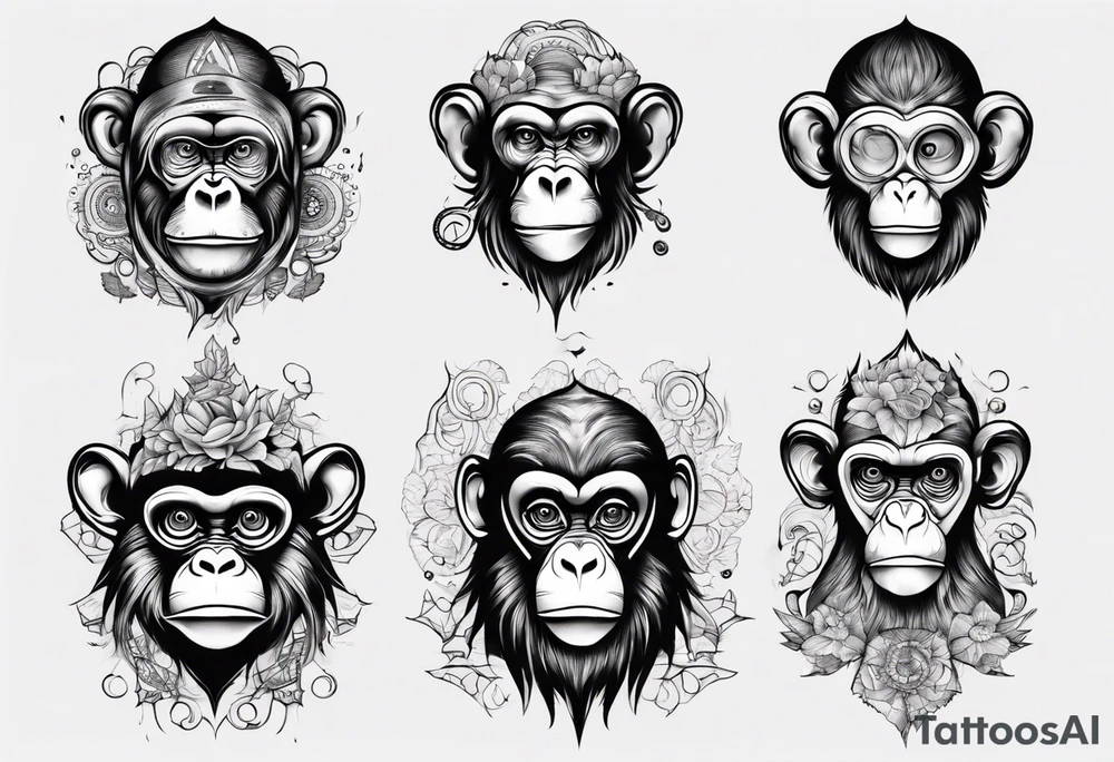 Monkey tattoo idea