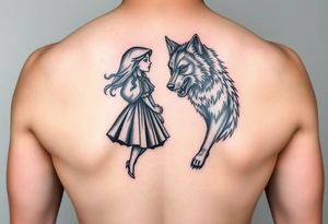 Little red riding hood and the big bad wolf tattoo idea