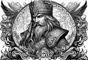 Valhalla mythological tattoo idea