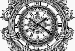 BROEN name and a clock tattoo idea