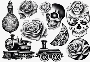 bonbon and choo choo tattoo idea