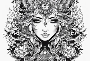 computer processor in fire tattoo idea