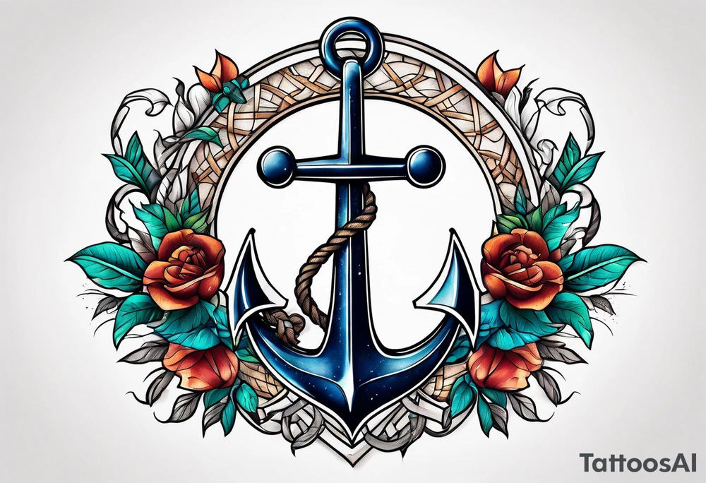 Anchor masculine tattoo idea