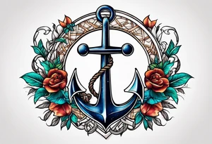 Anchor masculine tattoo idea