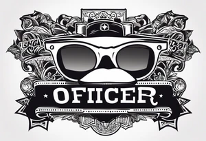 sunglasses Officer Bigdick tattoo idea