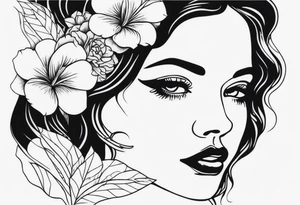 Two faced woman tattoo idea