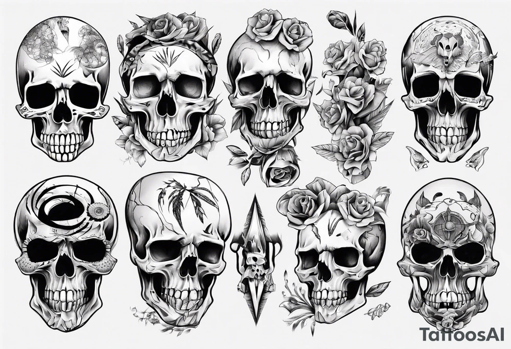 Skull tattoo idea