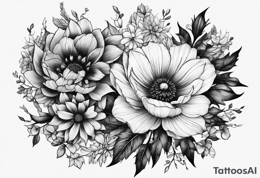 Two paths. One dark, twisted and thorny. Second bright, flowers and beautiful tattoo idea