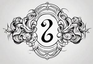 "Design a tattoo that weaves together the number 7 and the number 11, through the infinity symbol." It has to have does 2 numbers well seen. This tatto will be placed on the chest under the clavicle tattoo idea