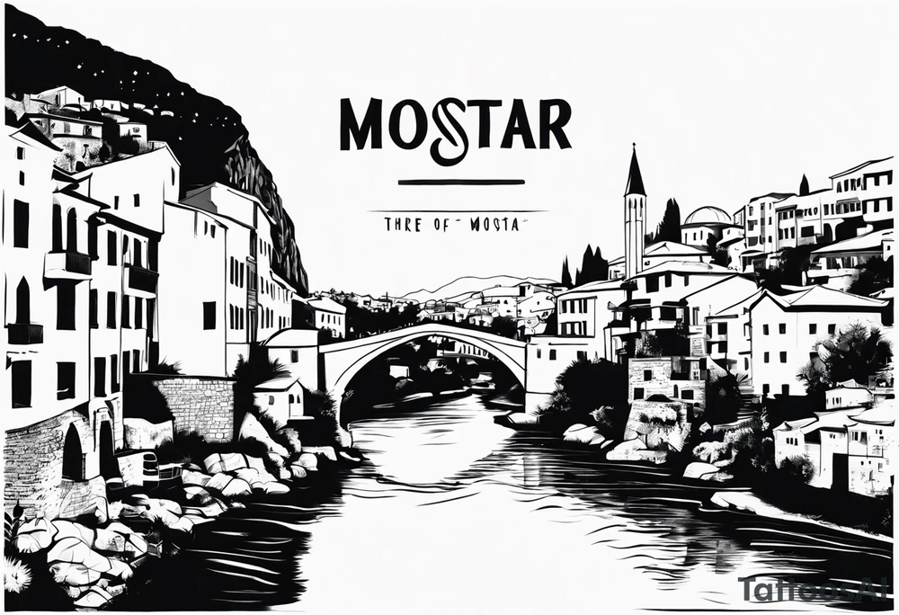 The city of Mostar. tattoo idea