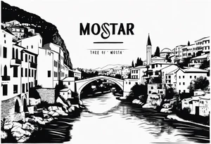 The city of Mostar. tattoo idea