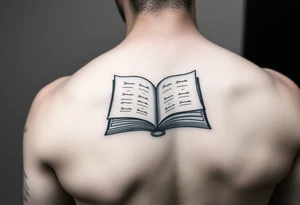 abstract open book tattoo idea