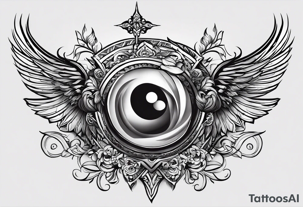 Три богатыря держат дракона на цепи tattoo idea