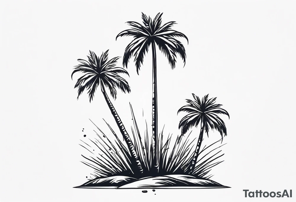 tall quindio wax palm tattoo idea