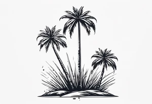 tall quindio wax palm tattoo idea