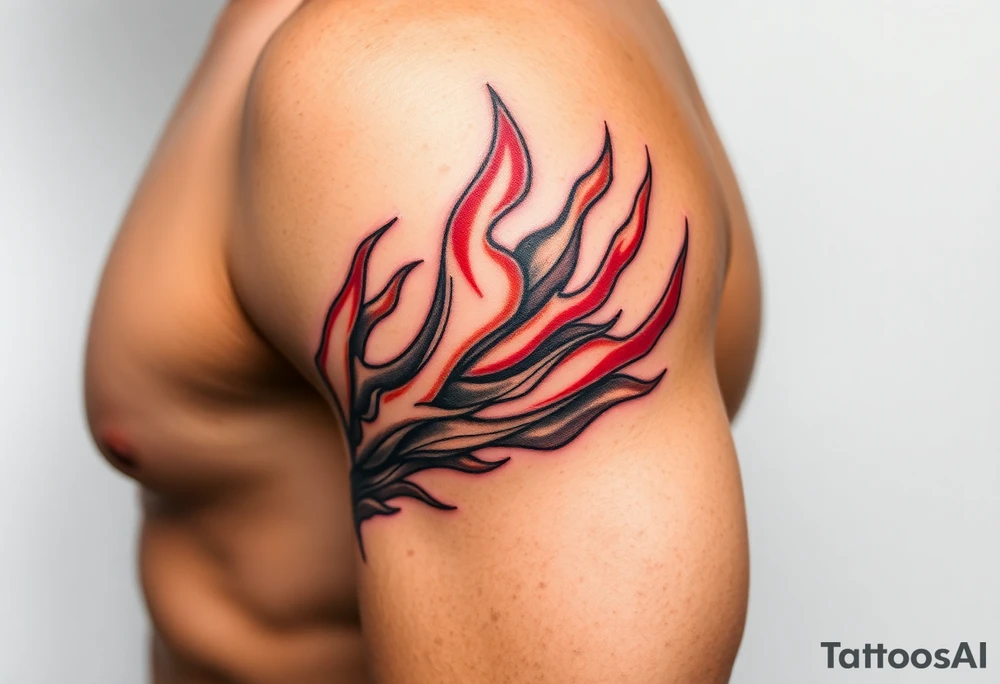 huge flames tattoo idea