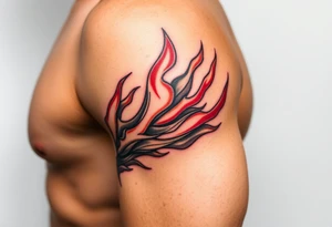 huge flames tattoo idea