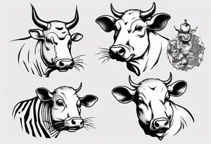 A rat eating a cow tattoo idea