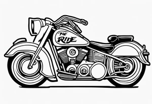 The words “ride well, ride free” tattoo idea