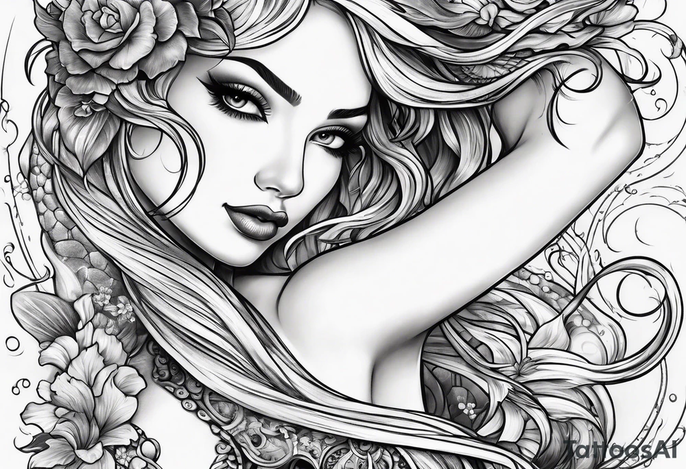 Mermaid tattoo idea