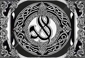 Celtic styling, anchor, bass clef note, treble clef note, dog paw print, half sleeve, forearm tattoo idea