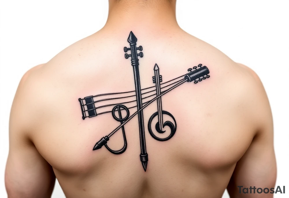 Music staff tattoo idea