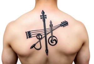 Music staff tattoo idea