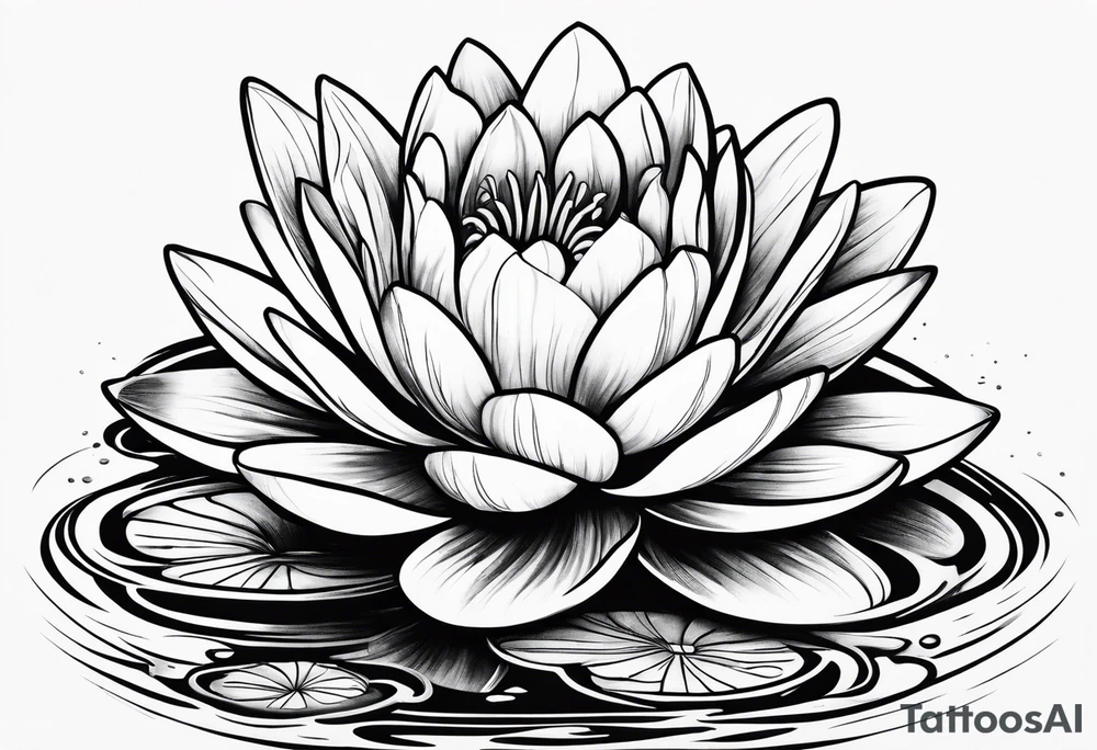 Water lily and tulips intertwined tattoo idea Water lily and tulips intertwined tattoo idea
