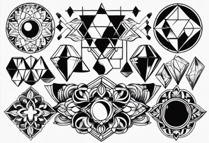 Variety of mirrors flash sheet tattoo idea