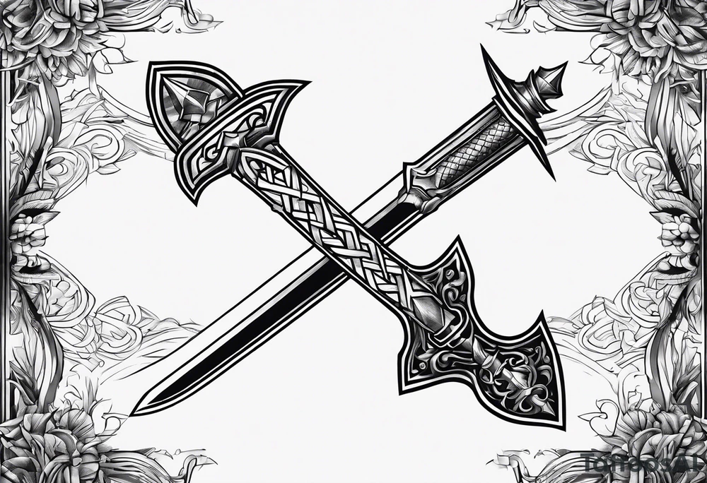 sword, bolt tattoo idea