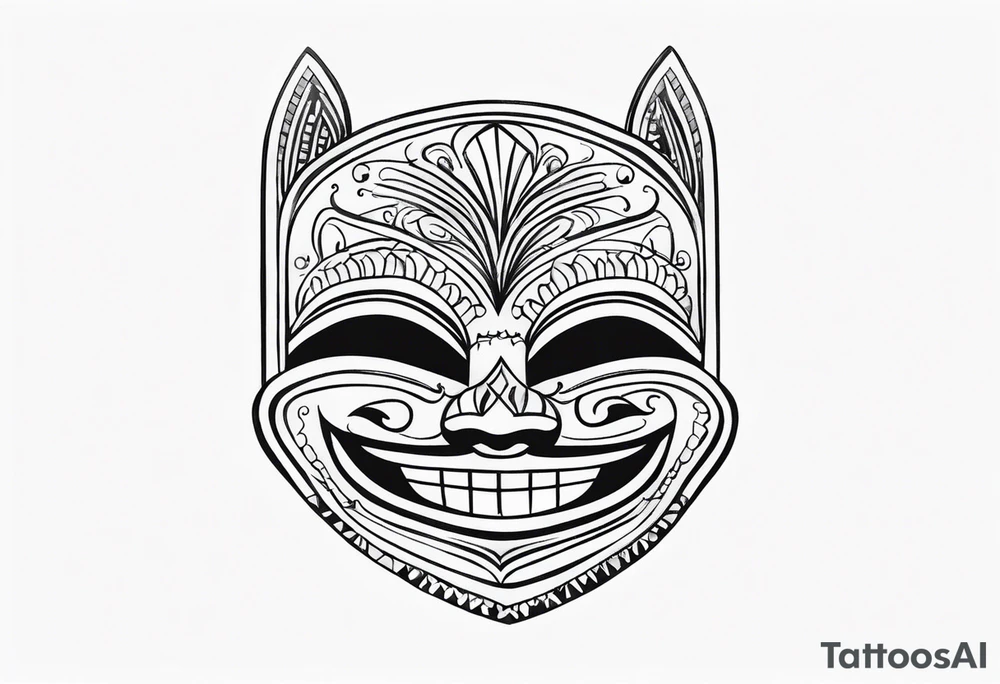 Laughing mask Mexican style tattoo idea
