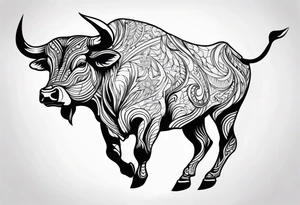 Bucking bull tattoo idea