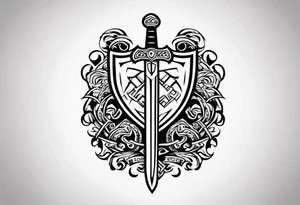 Valhalla viking 
Sword shield tattoo idea