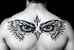 Eyes big and small on my chest for a man tattoo idea