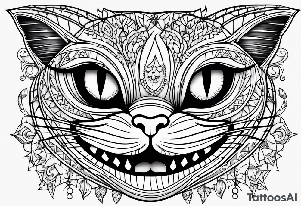 Cheshire cat tattoo idea