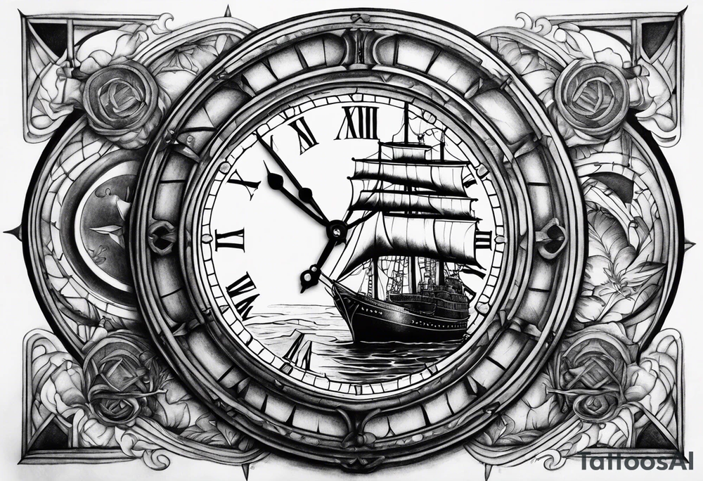 Interstellar, clock, ship tattoo idea