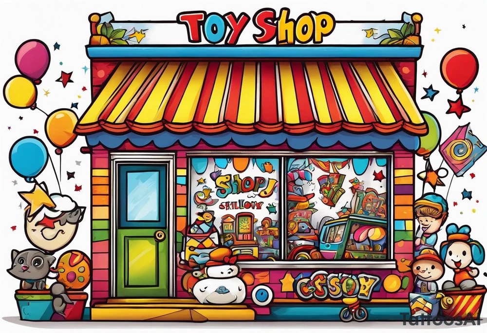 toy shop tattoo idea