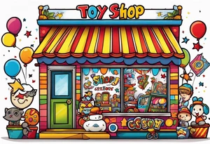 toy shop tattoo idea