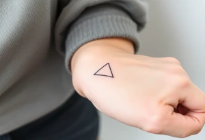 A small tattoo (2x2cm) on my wrist to represent my lesbian identity, but in a subtle way. Fine line. Triangle. tattoo idea