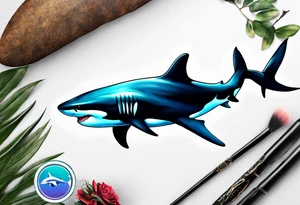 Shark and killer whale tattoo idea